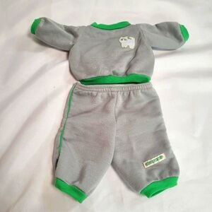 VTG Cabbage Patch Kids Coleco Gray Green Kitty Cat Sweats Shirt Set